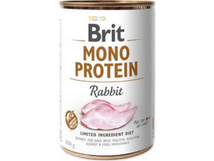 Konzerva pro psy Brit, Mono Protein Rabbit, 400 g