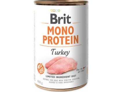 70941 brit dog konz mono protein turkey 400g