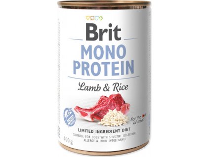 Konzerva pro psy Brit, Mono Protein Lamb & Rice, 400 g