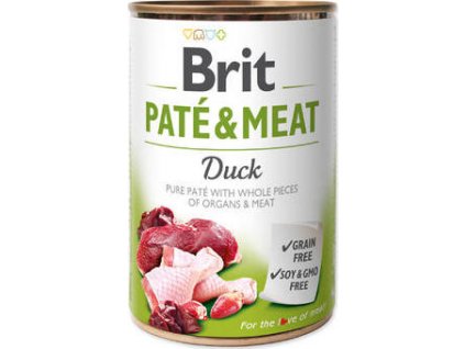 Konzerva pro psy Brit, Paté & Meat Duck, 400 g