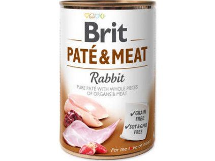 70971 brit dog konz pate meat rabbit 400g