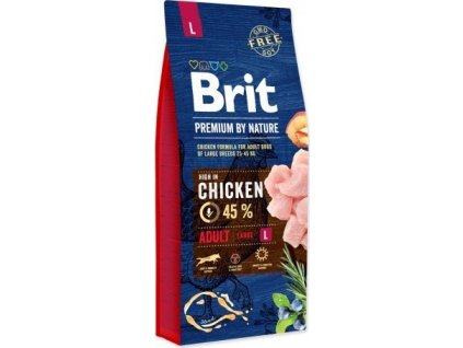Granule pro psy Brit Premium by Nature, Adult L, 15 kg