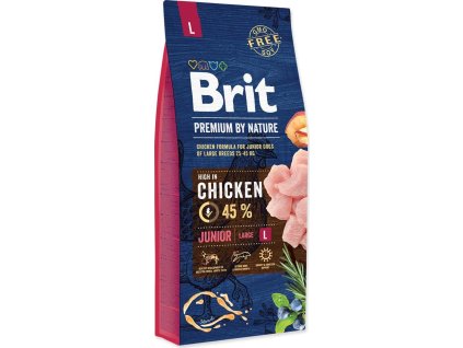 Granule pro psy Brit Premium by Nature Junior L, 15 kg