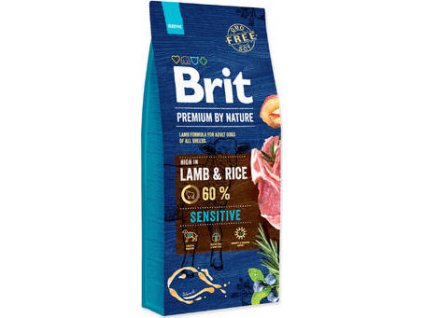 Granule pro psy Brit Premium by Nature Sensitive Lamb, 3 kg