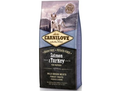 Granule pro štěňata Carnilove Salmon & Turkey, 12 kg