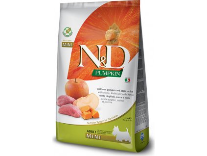N&D GF Pumpkin DOG Adult Mini Boar & Apple 7 kg