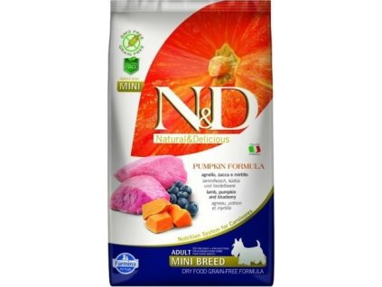 N&D GF Pumpkin DOG Adult Mini Lamb & Blueberry 2,5 kg