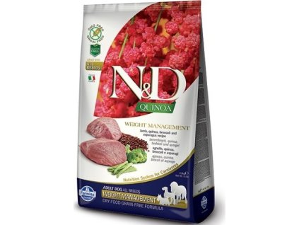 N&D GF Quinoa DOG Weight Management Lamb & Broccoli 7 kg