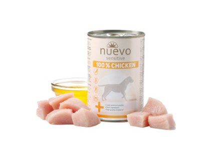 Konzerva pro psy Nuevo Sensitive, kuřecí Monoprotein, 400 g