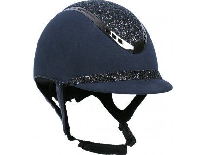 Helma jezdecká Glitz QHP, navy (Obvod hlavy 52-54 cm)