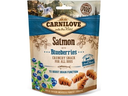 Pochoutka pro psy Crunchy Snack Salmon&Blueberries Carnilove, 200 g