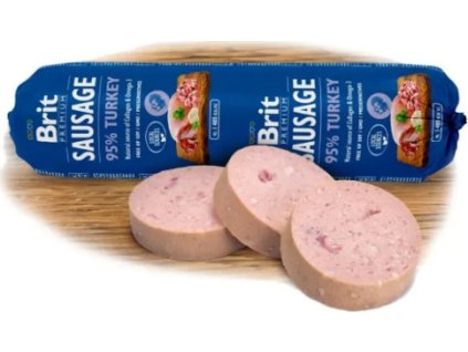 Salám pro psy Brit, Turkey, 800 g