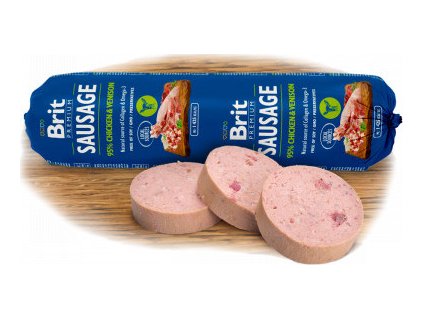 Salám pro psy Brit, Chicken & Venison, 800 g