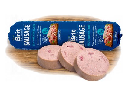 Salám pro psy Brit, Chicken & Lamb, 800 g