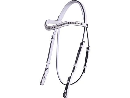 Uzdečka Luxe QHP, bílá (Velikost COB)