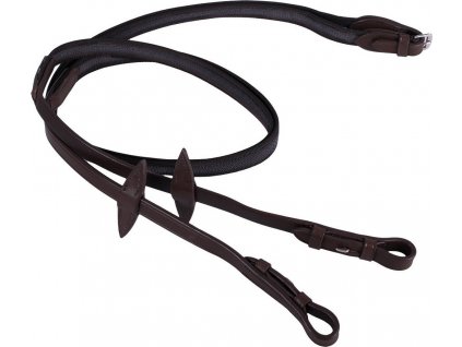 Otěže Anti-slip QHP, 125/140 cm, tmavě hnědé