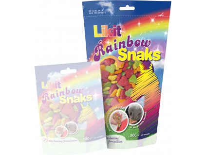 Pamlsky pro koně Snaks Likit, 500 g, rainbow