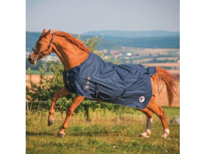 Deka výběhová nepromokavá HorSeven, 400 g, navy