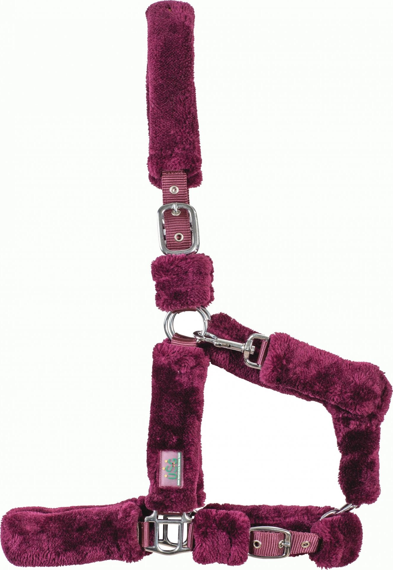 USG Ohlávka Fluffy USG, burgundy Velikost: COB