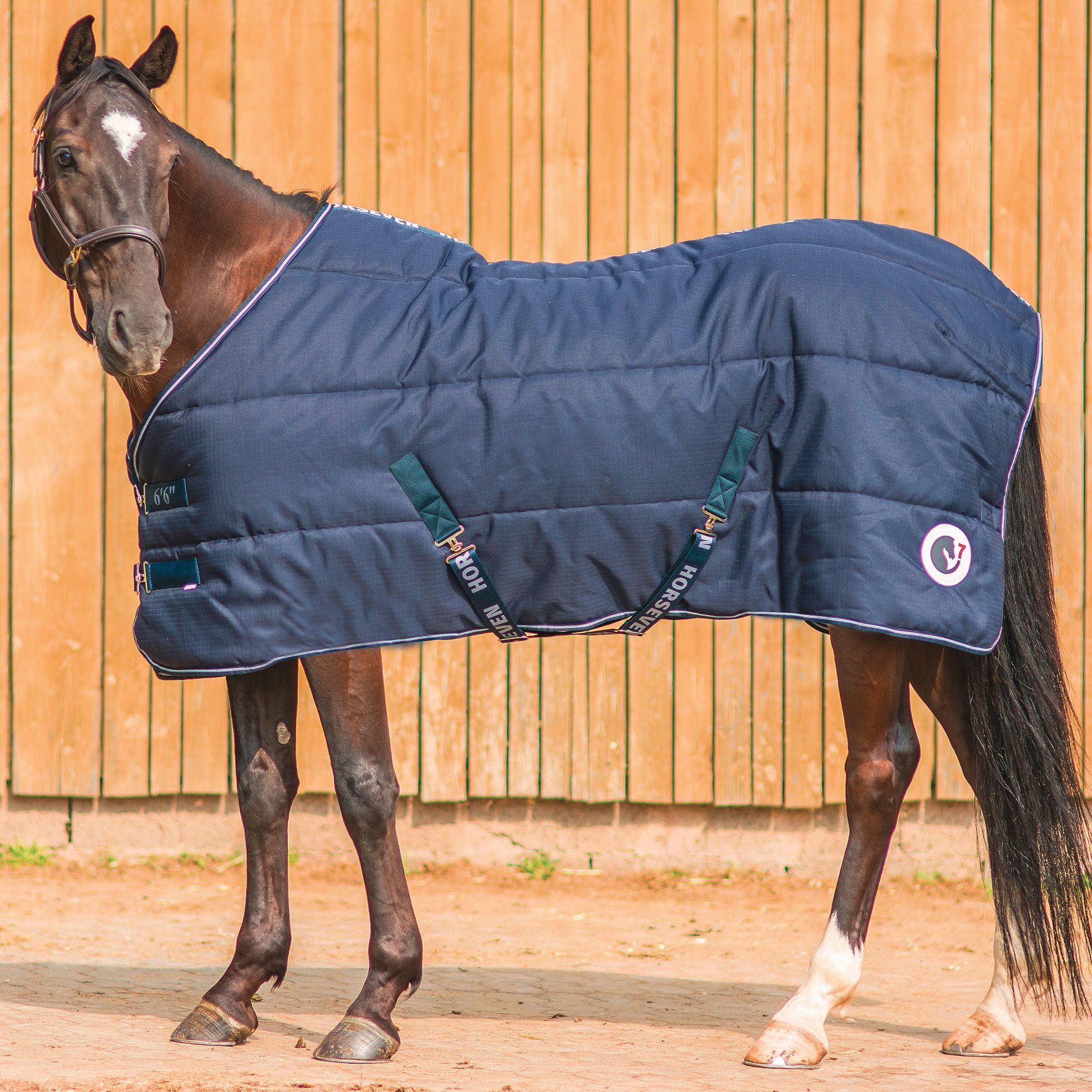 HORSEVEN Deka stájová HorSeven, 300 g, navy Délka zad: 135 cm