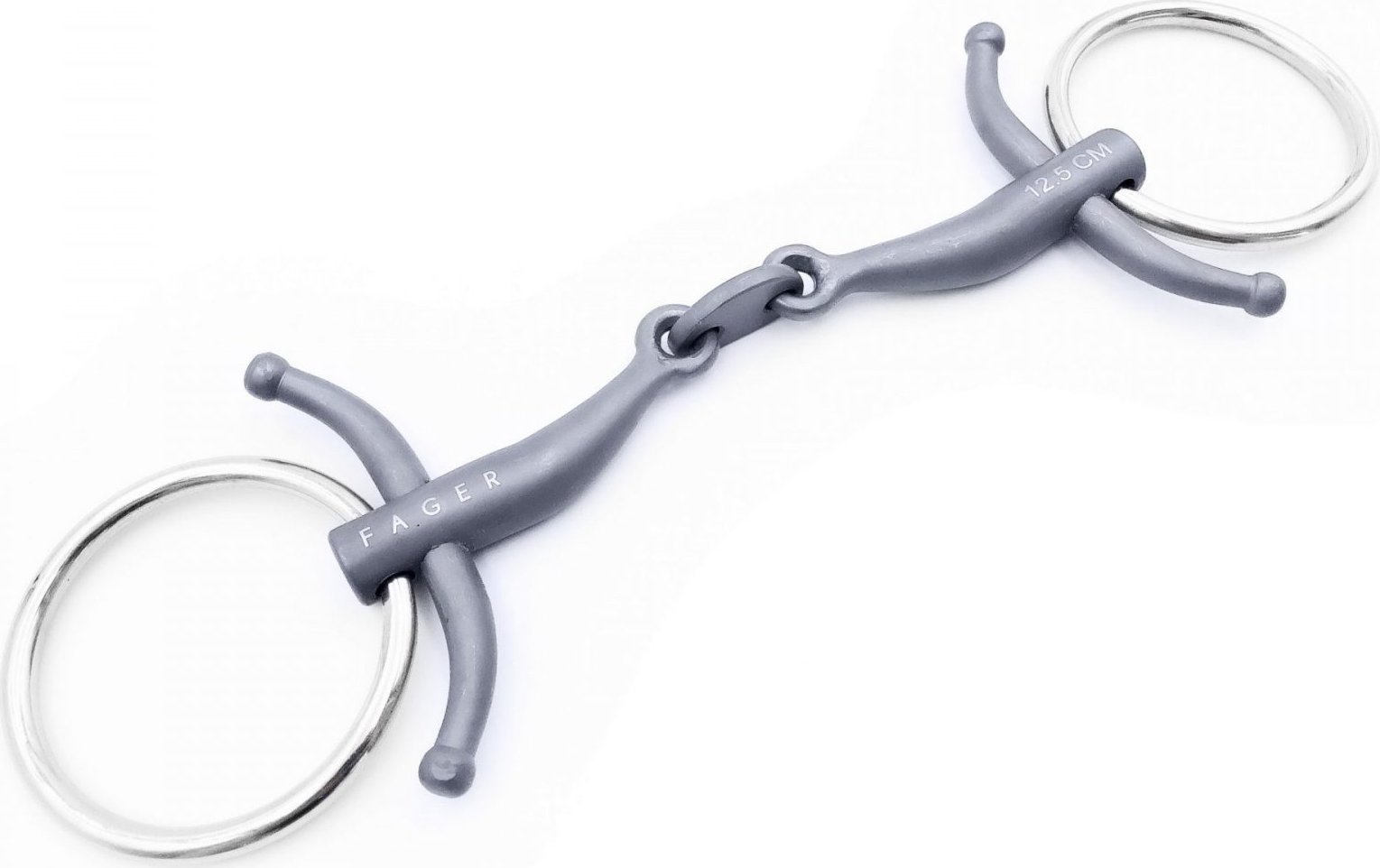 Udidlo roubíkové dvakrát lomené Loose Rings Titanium Carl Fager Velikost: 13,5 cm