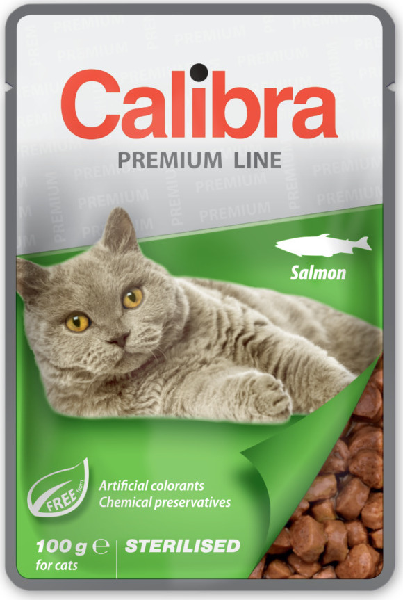 Calibra Cat kapsa Premium Sterilised Salmon, 100 g