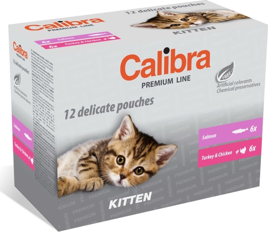 Multipack Calibra Cat kapsa Premium Kitten, 12x100 g