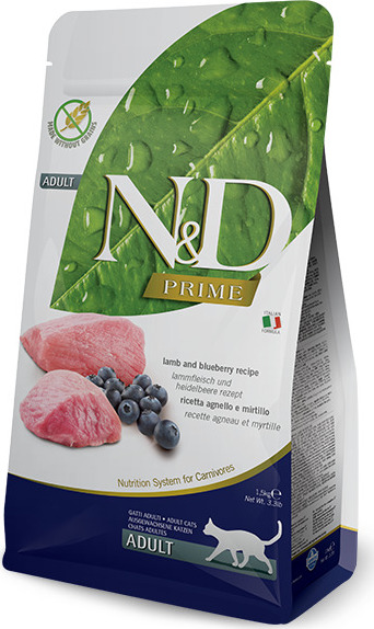N&D (Farmina Pet Foods) N&D GF PRIME CAT Adult Lamb & Blueberry 1,5 kg