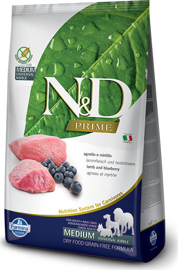 N&D (Farmina Pet Foods) N&D GF PRIME DOG Adult M/L Lamb & Blueberry 2,5 kg
