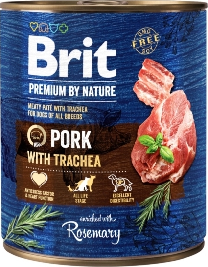 Brit Premium Dog by Nature  konz Pork & Trachea 800 g