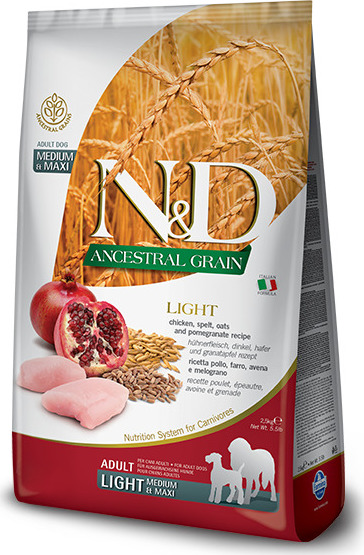 N&D (Farmina Pet Foods) N&D LG DOG Light M/L Chicken&Pomegranate 2,5 kg