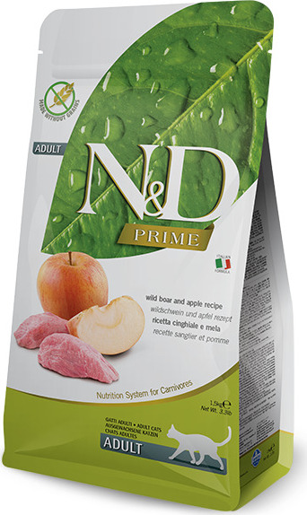 N&D (Farmina Pet Foods) N&D GF PRIME CAT Adult Boar & Apple 10 kg