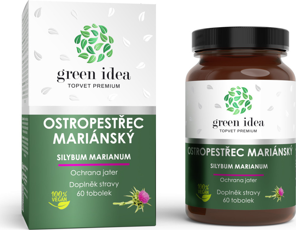 Green idea Bylinný extrakt - Ostropestřec Mariánský Plus GREEN IDEA, 60 tbl