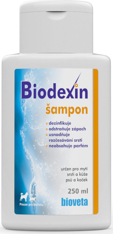 BIOVETA Šampon Biodexin Bioveta, pro psy a kočky, 250 ml