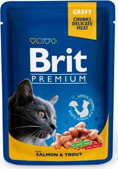 Brit Premium Cat kapsa with Salmon & Trout 100 g