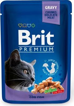 Brit Premium Cat kapsa with Cod Fish 100 g