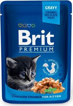 Brit Premium Cat kapsa Chicken Chunks for Kitten 100 g