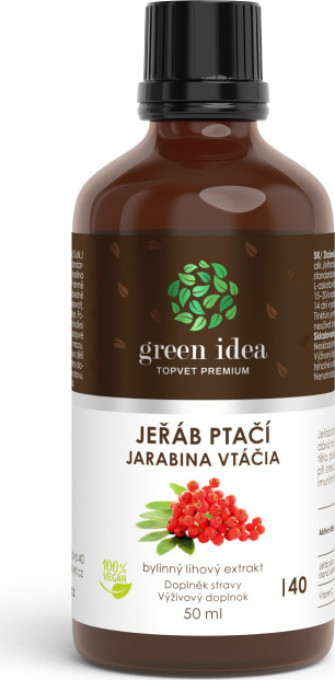 Green idea Bylinný lihový extrakt - Jeřáb ptačí GREEN IDEA, 50 ml