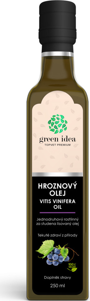 Green idea Olej hroznový 100% GREEN IDEA, 250 ml