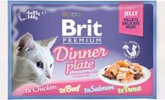 Brit Premium Cat D Fillets in Jelly Dinner Plate 340 g