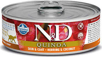 N&D (Farmina Pet Foods) N&D GF CAT QUINOA Adult Herring & Coconut 80 g