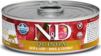 N&D (Farmina Pet Foods) N&D GF CAT QUINOA Adult Quail & Coconut 80 g