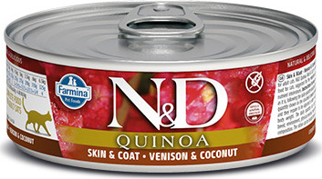 N&D (Farmina Pet Foods) N&D GF CAT QUINOA Adult Venison & Coconut 80 g