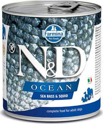 N&D (Farmina Pet Foods) N&D GF DOG OCEAN Adult Sea Bass & Squid 285 g