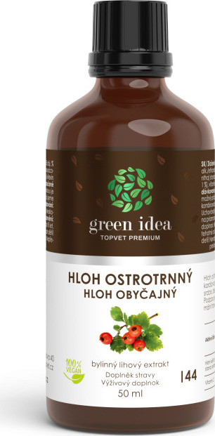 Green idea Bylinný lihový extrakt - Hloh ostrotrnný GREEN IDEA, 50 ml
