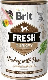 Brit Fresh Dog konz Krůta s hráškem 400 g