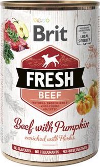 Brit Fresh Dog konz Beef with Pumpkin 400 g