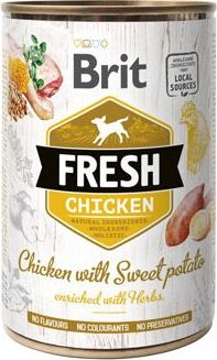 Brit Fresh Dog konz Chicken with Sweet Potato 400 g