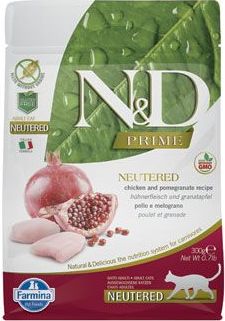 N&D (Farmina Pet Foods) N&D PRIME CAT Neutered Chicken & Pomegranate 300 g
