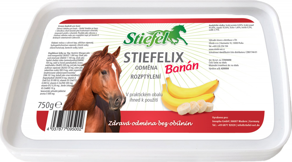 STIEFEL Liz ke krmení z ruky s vitamíny a minerály STIEFEL, banánový